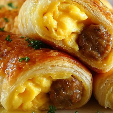 Sausage egg breakfast roll with fresh ingredients