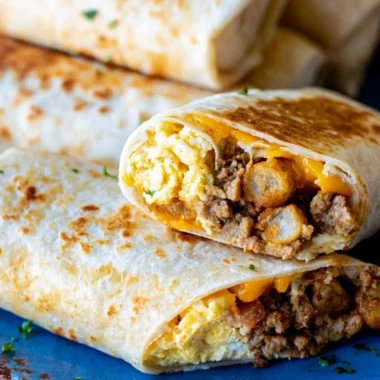 Make-ahead breakfast burritos, easy frozen breakfast burritos, bulk recipes
