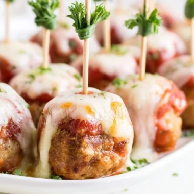 Meatball Marinara Poppers served as a delightful appetizer